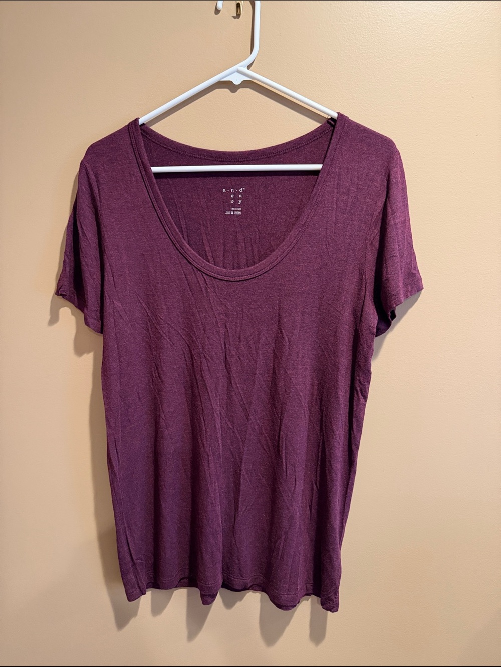 a new day Purple V-Neck Short Sleeve Tee